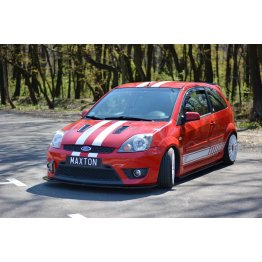 Накладка сплиттер на передний бампер Вариант2 на Ford Fiesta VI ST